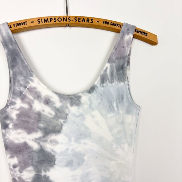 Aritzia Wilfred Free Tie Dye Blue Bodysuit Small - Picture 2 of 5